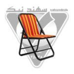 صندلی کمپینگ تاشو سهند نیک با پشتی و پارچه راه‌راه رنگی - تولید تبریز