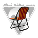 صندلی کمپینگ تاشو سهند نیک با پشتی و پارچه راه‌راه رنگی - تولید تبریز
