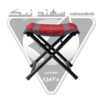 چهارپایه تاشو کمپینگ سهند نیک بدون پشتی پارچه راه‌راه رنگی - تولید تبریز