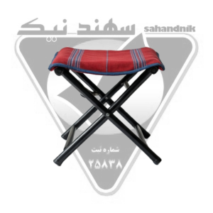 چهارپایه تاشو کمپینگ سهند نیک بدون پشتی پارچه راه‌راه رنگی - تولید تبریز
