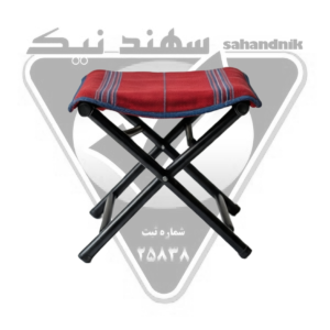 چهارپایه تاشو کمپینگ سهند نیک بدون پشتی پارچه راه‌راه رنگی - تولید تبریز