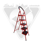 نردبان 5 پله ی کفه پهن بزرگ