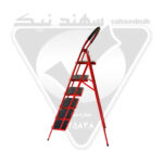 نردبان 6 پله ی کفه پهن بزرگ